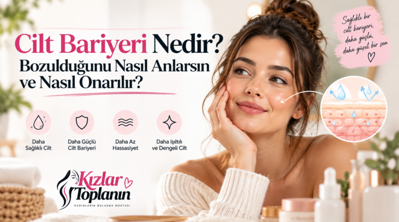 Cilt bariyerini ve sağlıklı cilt görünümünü gösteren kadın