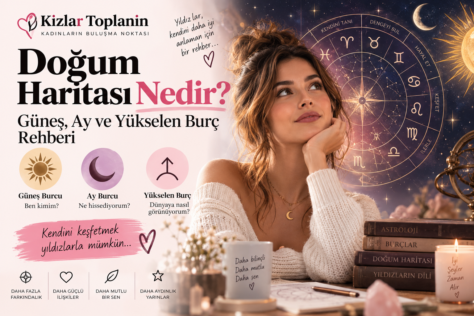 Doğum Haritası Nedir? Güneş, Ay ve Yükselen Burç Rehberi