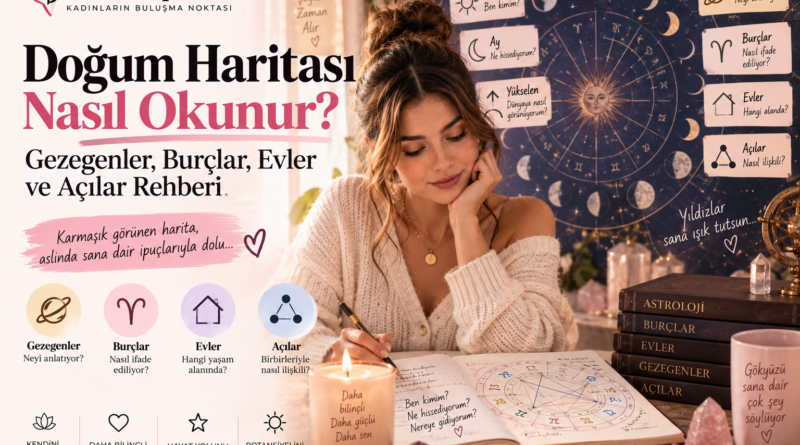 Doğum haritası nasıl okunur, gezegenler burçlar evler ve açılar rehberi