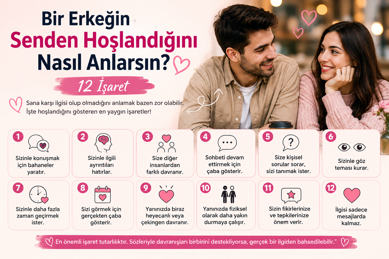 Bir Erkeğin Senden Hoşlandığını Nasıl Anlarsın? 12 İşaret