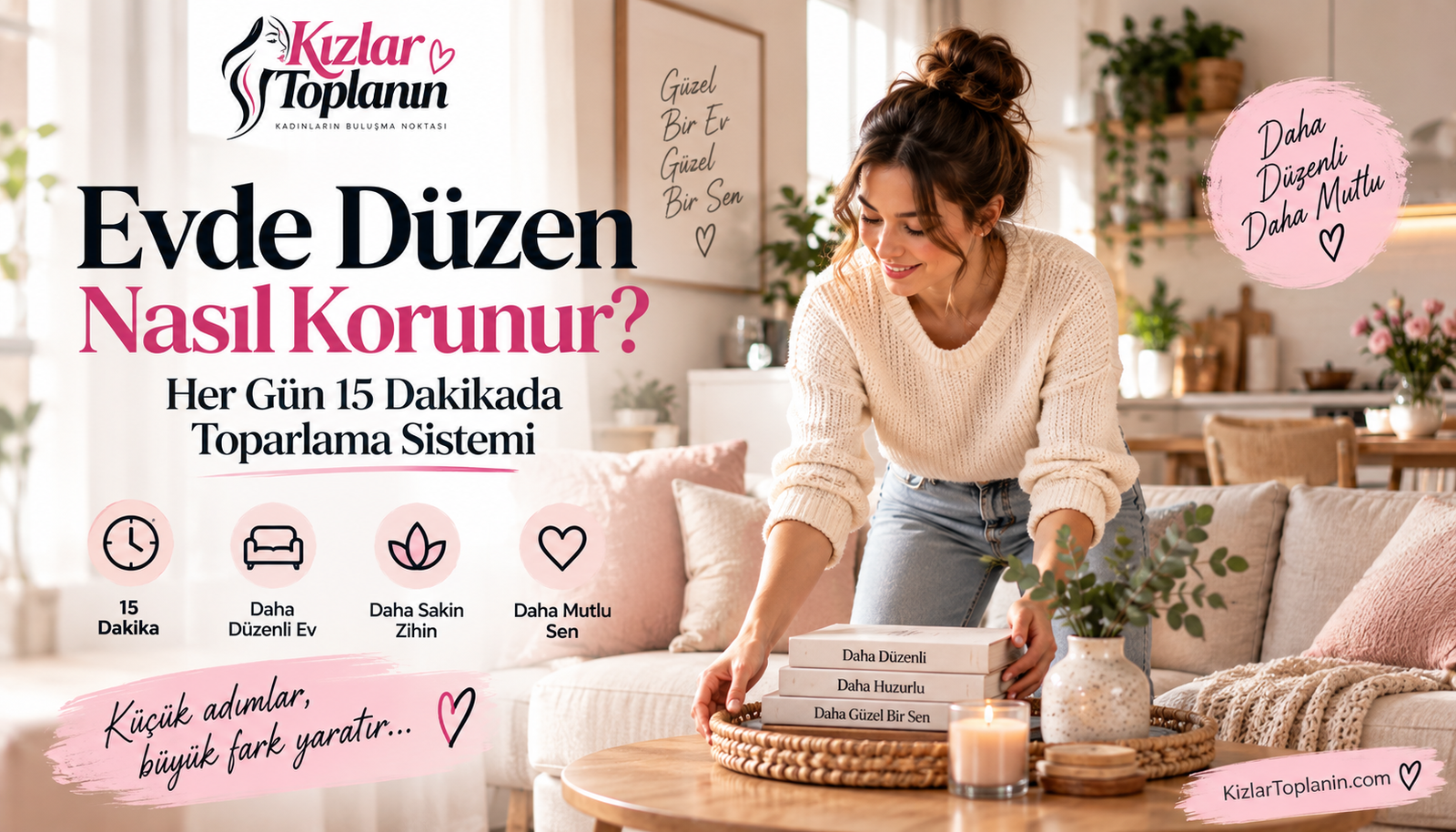 Evde Düzen Nasıl Korunur? Her Gün 15 Dakikada Toparlama Sistemi
