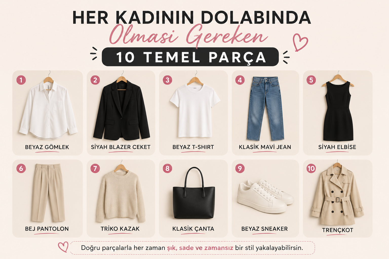 her kadının dolabında olması gerekenler